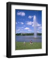 Captain Cook Memorial Fountain, Canberra, Australia-Ken Wilson-Framed Photographic Print