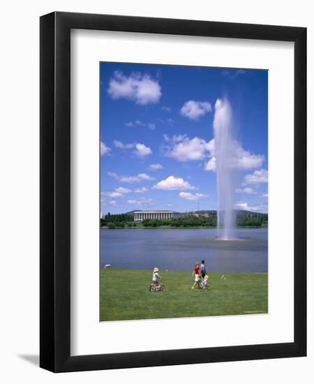 Captain Cook Memorial Fountain, Canberra, Australia-Ken Wilson-Framed Photographic Print