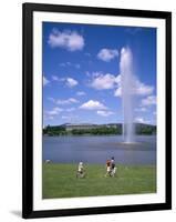 Captain Cook Memorial Fountain, Canberra, Australia-Ken Wilson-Framed Photographic Print