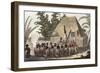 'Captain Cook observes an Offering, Sandwich Islands', 1778-1779 (19th century)-Angelo Biasioli-Framed Giclee Print