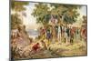 Captain Cook Takes Formal Possession of New South Wales-J.a. Gilfillan-Mounted Art Print