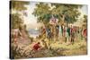 Captain Cook Takes Formal Possession of New South Wales-J.a. Gilfillan-Stretched Canvas