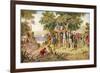 Captain Cook Takes Formal Possession of New South Wales-J.a. Gilfillan-Framed Art Print