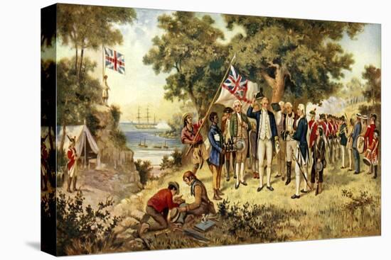Captain Cook Taking Possession of New South Wales, 1770-null-Stretched Canvas