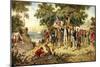 Captain Cook Taking Possession of New South Wales, 1770-null-Mounted Giclee Print