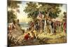 Captain Cook Taking Possession of New South Wales, 1770-null-Mounted Giclee Print
