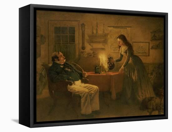 Captain Cuttle & Florence Dombey, 1886-Charles Green-Framed Stretched Canvas