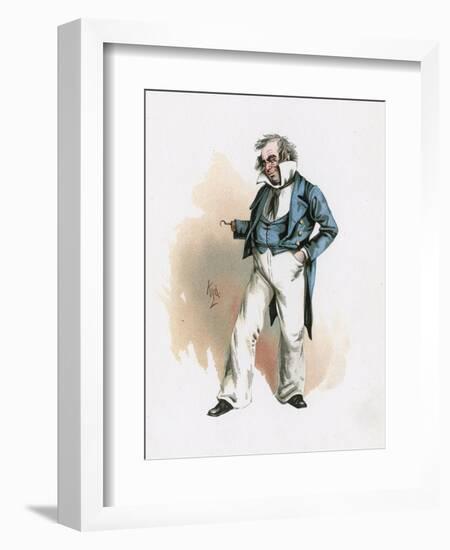 Captain Cuttle, Illustration from 'Character Sketches from Charles Dickens', C.1890 (Colour Litho)-Joseph Clayton Clarke-Framed Giclee Print