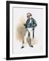 Captain Cuttle, Illustration from 'Character Sketches from Charles Dickens', C.1890 (Colour Litho)-Joseph Clayton Clarke-Framed Giclee Print