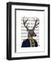 Captain Deer-Fab Funky-Framed Art Print