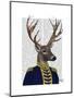 Captain Deer-Fab Funky-Mounted Art Print