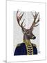 Captain Deer-Fab Funky-Mounted Art Print