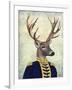 Captain Deer-Fab Funky-Framed Art Print