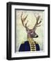 Captain Deer-Fab Funky-Framed Art Print