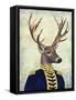 Captain Deer-Fab Funky-Framed Stretched Canvas