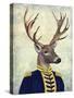 Captain Deer-Fab Funky-Stretched Canvas