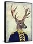 Captain Deer-Fab Funky-Framed Stretched Canvas