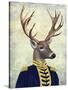 Captain Deer-Fab Funky-Stretched Canvas
