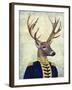 Captain Deer-Fab Funky-Framed Art Print