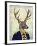 Captain Deer-Fab Funky-Framed Art Print