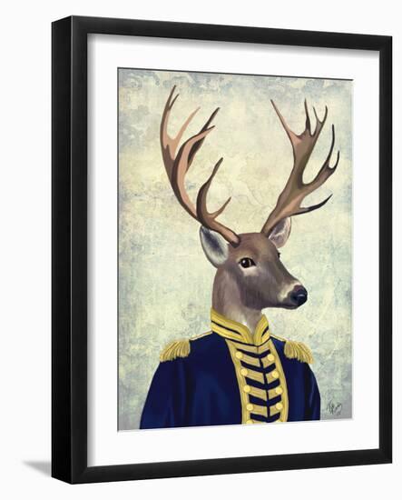 Captain Deer-Fab Funky-Framed Art Print