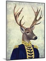 Captain Deer-Fab Funky-Mounted Art Print