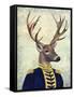 Captain Deer-Fab Funky-Framed Stretched Canvas