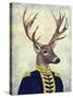 Captain Deer-Fab Funky-Stretched Canvas