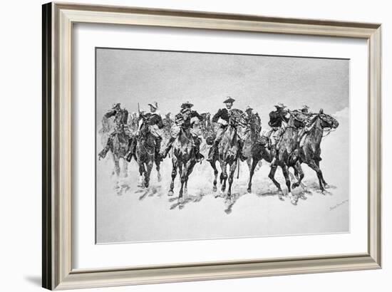 Captain Dodge's Colored Troopers to the Rescue-Frederic Sackrider Remington-Framed Giclee Print