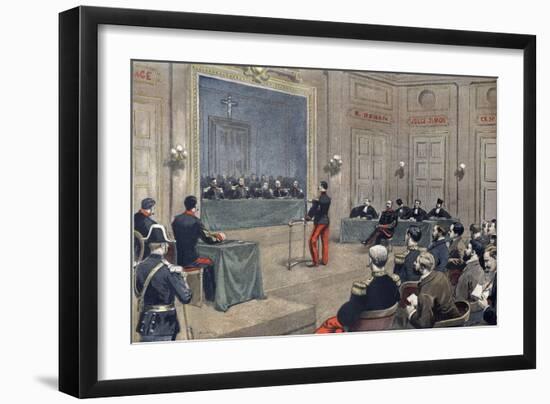 Captain Dreyfus before Council of War-Stefano Bianchetti-Framed Giclee Print