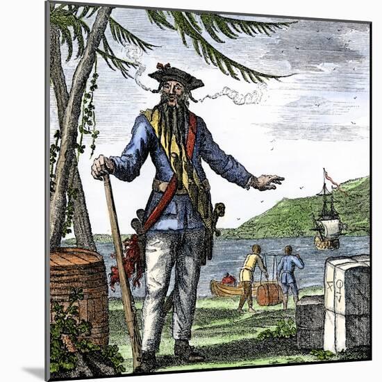 Captain Edward Teach, Commonly Called Blackbeard-null-Mounted Giclee Print