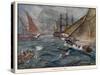 Captain Fagg in the "Buck" Out-Sails the Spanish Blockade-J.r. Skelton-Stretched Canvas