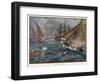 Captain Fagg in the "Buck" Out-Sails the Spanish Blockade-J.r. Skelton-Framed Art Print