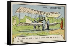 Captain Ferber Carrying Out Trials of an Aeroplane, Issy, France, 1905-null-Framed Stretched Canvas