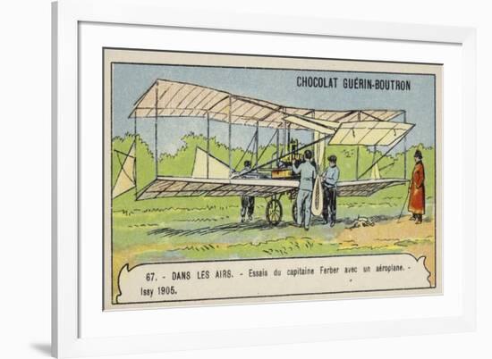 Captain Ferber Carrying Out Trials of an Aeroplane, Issy, France, 1905-null-Framed Giclee Print