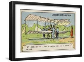 Captain Ferber Carrying Out Trials of an Aeroplane, Issy, France, 1905-null-Framed Premium Giclee Print