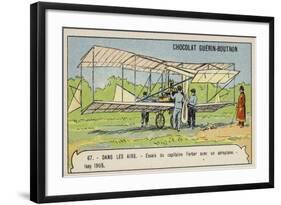 Captain Ferber Carrying Out Trials of an Aeroplane, Issy, France, 1905-null-Framed Giclee Print