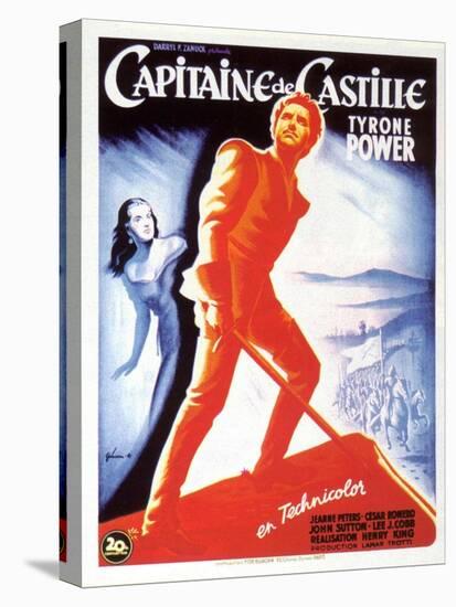 Captain From Castile, French Movie Poster, 1947-null-Stretched Canvas