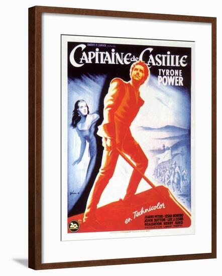 Captain From Castile, French Movie Poster, 1947-null-Framed Art Print