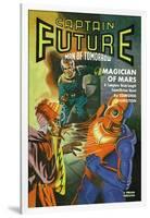 Captain Future Fires at the Magician of Mars-null-Framed Art Print