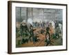 Captain Hickenlooper's Battery in the Hornet's Nest at the Battle of Shiloh, April 1862-T. C. Lindsay-Framed Giclee Print