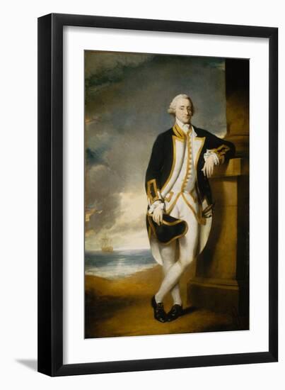 Captain Hugh Palliser (1723-1796), C.1775 (Oil on Canvas)-George Dance-Framed Giclee Print