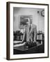 Captain Hyman George Rickover Standing at His Desk-null-Framed Premium Photographic Print