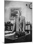 Captain Hyman George Rickover Standing at His Desk-null-Mounted Premium Photographic Print