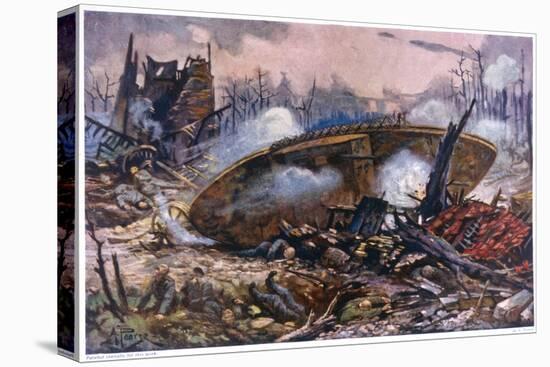 Captain Inglis's Tank-Alfred Pearse-Stretched Canvas