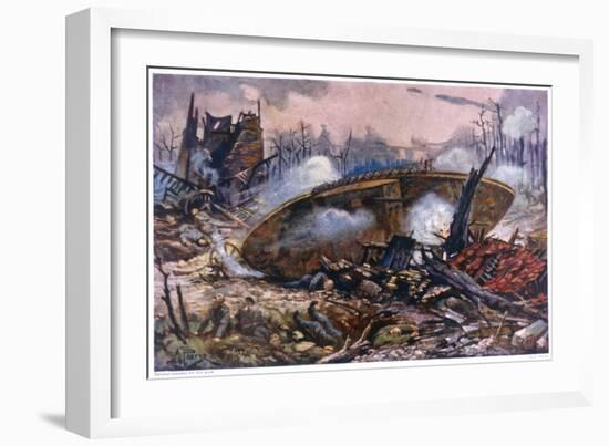 Captain Inglis's Tank-Alfred Pearse-Framed Art Print