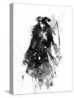 Captain Jack Sparrow Watercolor-Jack Hunter-Stretched Canvas