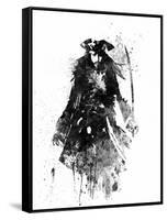 Captain Jack Sparrow Watercolor-Jack Hunter-Framed Stretched Canvas