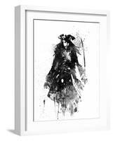 Captain Jack Sparrow Watercolor-Jack Hunter-Framed Art Print