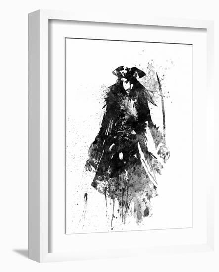 Captain Jack Sparrow Watercolor-Jack Hunter-Framed Art Print